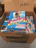 1992 Topps Baseball Cards 18 Boxes of Cards opened boxes and loose cards