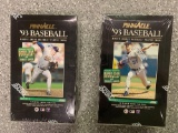2x-1993 Pinnacle Baseball Cards Series 2 sealed boxes with single packs inside