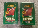 2x-1993 Score Football Cards 16packs per box sealed packages