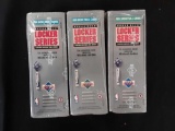 3 unopened boxes of NBA Basketball cards Upper Deck Locker series