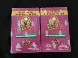Two unopened boxes major league baseball cards 1993 Upper Deck Fun Pack