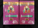 Two unopened boxes of a Major League baseball cards 1993 Upper Deck Fun Pack