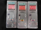 3 unopened boxes of NBA Basketball cards Upper Deck Locker series