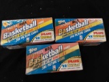 3 unopened boxes of Topps 1992-93 NBA basketball complete set of series 1 and 2 picture cards