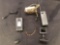 Antique Electric Iron, Mini Citizen TV , AC Adapter,CB Radio, Handmade Wood Collar. ,