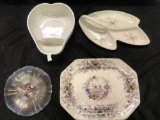 Miscelaneos Serving Platters and a Rose Glass Plate