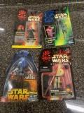 Stars wars figurines Darth Maul, medic droid, Jedi knight, and situ accessory set
