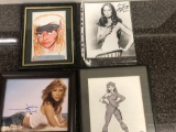 Signed pictures and anime drawings