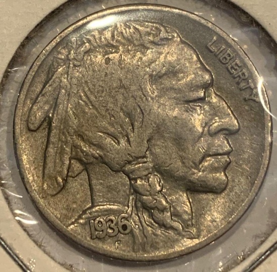 1936S Buffalo Nickel VF