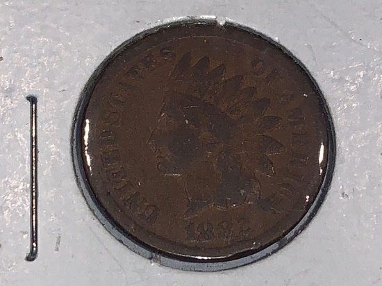 1882 Indian head penny AU