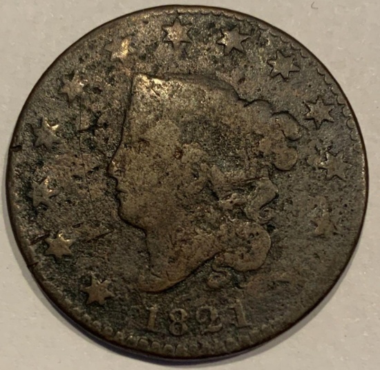 1821 Large Cent VF
