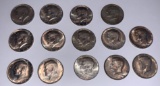 14 40% Kennedy half dollars