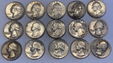 15x- Pre 1968 Washington Quarters