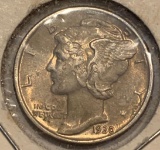 1930 Mercury Dime EF