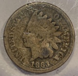 1863 Indian Head Cent VG