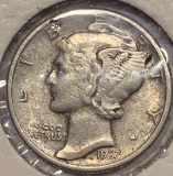 1937 Mercury Dime AU