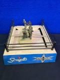 Wrestling ring with soldiers