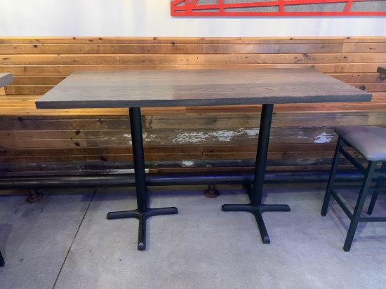 4x- 30in by 6 ft Bar Height table