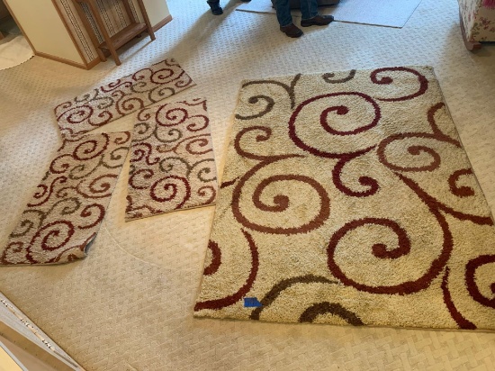 4 matching rugs