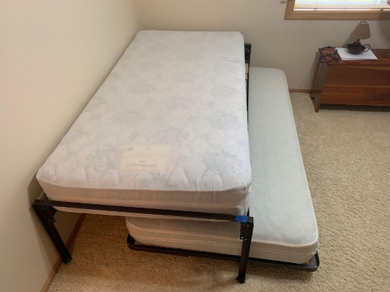 Trundle bed with twin size bed and mattresses included