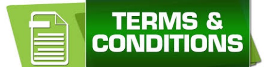 TERMS AND CONDITIONS-PICKUP TUESDAY APRIK 21st 10-5