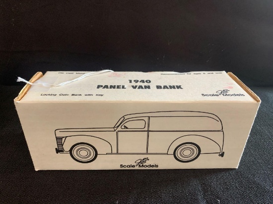 Rare #1 off the line Scale Models 1940 Panel Van Bank Beam Industries NIB