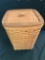Medium wastebasket with lid and protector