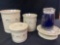 LB Blue Crock Set/ Candle Stand/ Candle