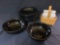 Pottery Bowl Set/ Salt & Papper / Basket Holder