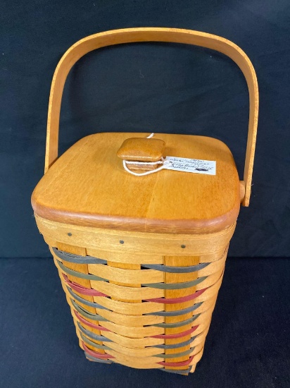 1995 Tall Peg Basket With Lid
