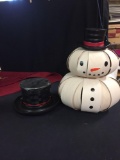 Snowman and hat basket