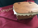 Longer burger basket from 1995 with Longaberger tablecloth