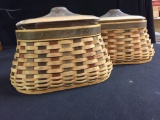Fireside basket x 2 signed and numbered