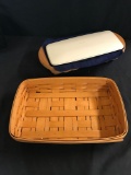 Bagel basket with two dividers and a classic basket for serving