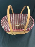 Large oval basket with liner and protector