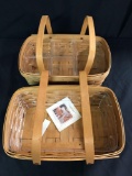 Small gathering baskets one with protector one with divider