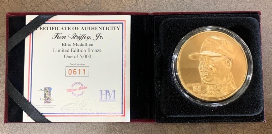 Highland Mint Ken Griffey Jr Bronze Medallion 611 of 5000 with COA