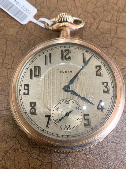 14k Elgin 1923 Pocket Watch -see pics for full description Working!