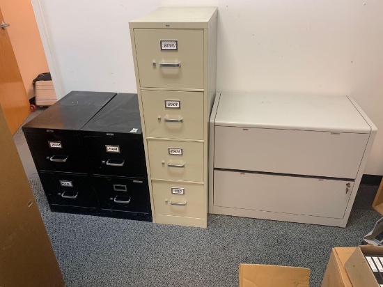 4 total filing cabinets
