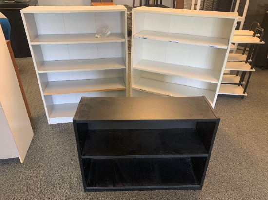 3 book shelves