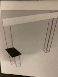Large display wiring side table and overhead graphic area