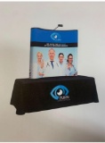 Featherlite QTF65 table top display measures 5.5ft W x 5ft H with hard case no light included