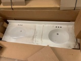 67-1/2 in marble double sink vanity top