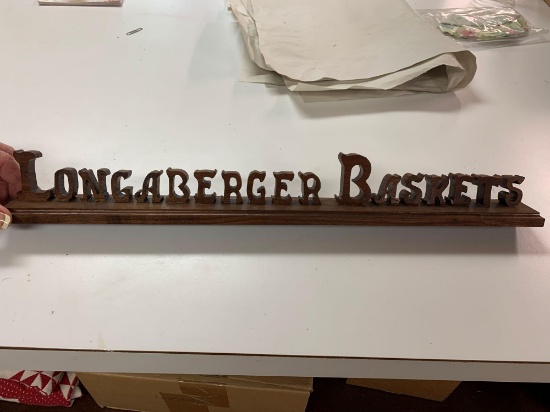 Wooden hand made longaBerger sign