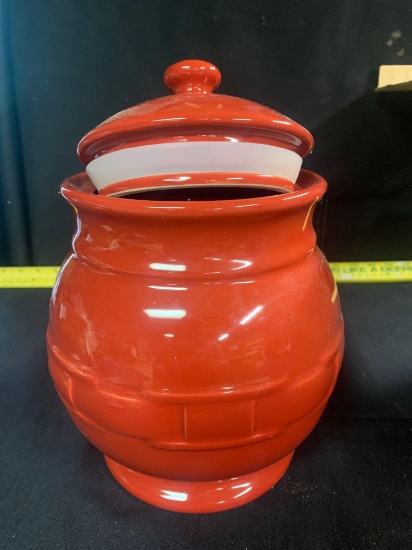 Longaberger pottery sealable jar