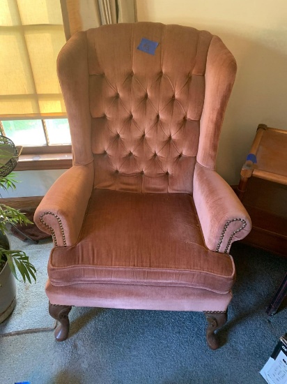 Antique wing back chair