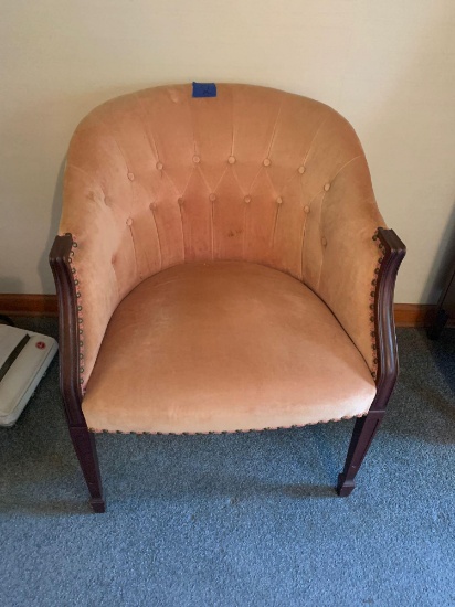 Vintage cloth covered chair