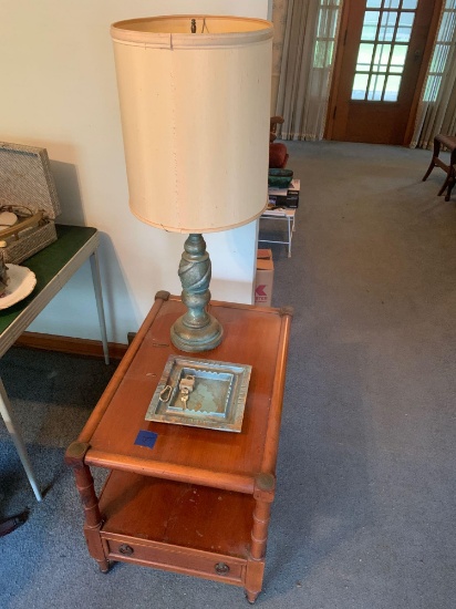End table ashtray and lamp