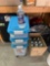 12 bottles of white Vinegar and rolling storage container