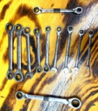 Gear wrench standard wrenches including two metric wrenches